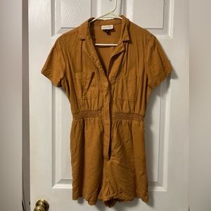 Mustard yellow broiler romper